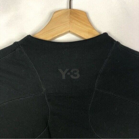 Adidas X Y-3 Yohji Ymamoto Black Mock Neck Crop Long Sleeve L - Picture 5 of 6